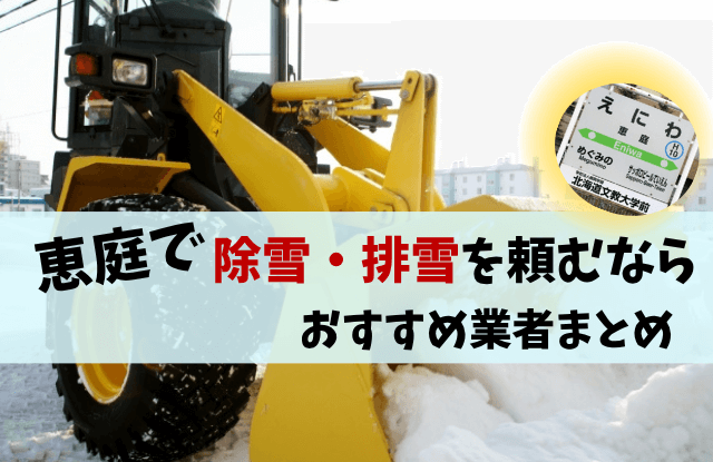 恵庭,除雪,除雪業者