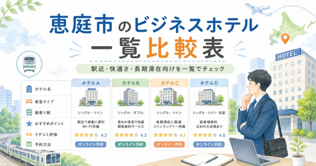 恵庭,ビジネスホテル