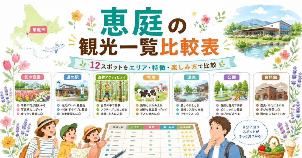 恵庭,観光,スポット,デート,旅行