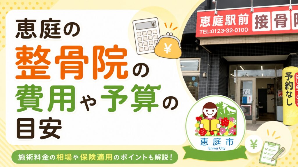 恵庭,整骨院,接骨院,おすすめ,口コミ,評判,腰痛,肩こり