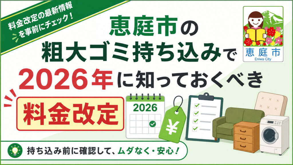 恵庭市,粗大ごみ,持ち込み,回収,料金