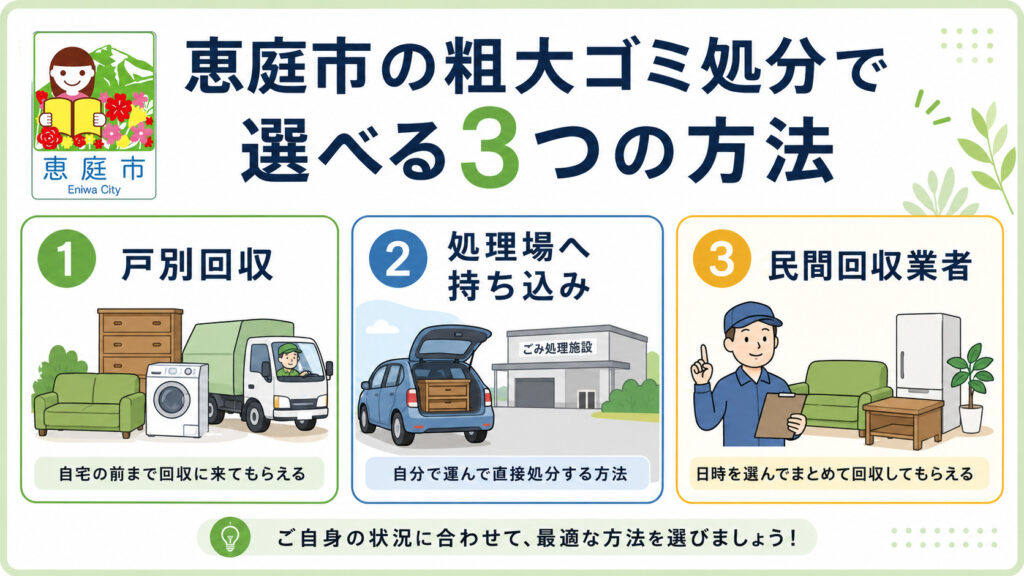 恵庭市,粗大ごみ,持ち込み,回収,料金