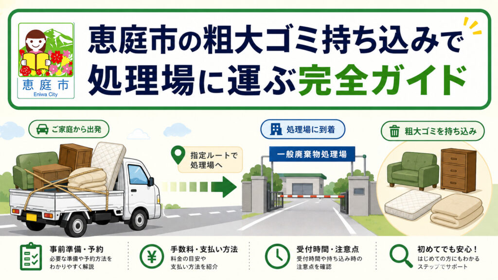 恵庭市,粗大ごみ,持ち込み,回収,料金