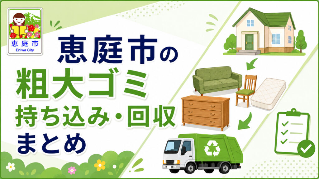 恵庭市,粗大ごみ,持ち込み,回収,料金