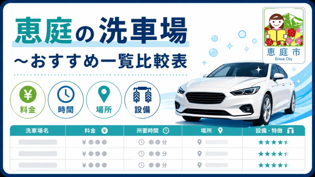 恵庭,洗車場,おすすめ,口コミ,評判,恵み野,場所