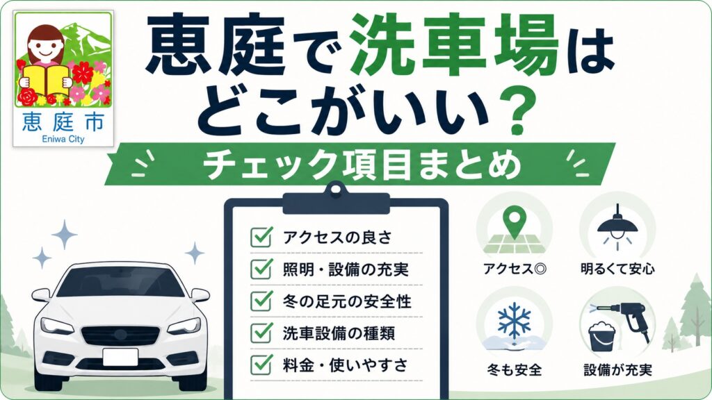 恵庭,洗車場,おすすめ,口コミ,評判,恵み野,場所
