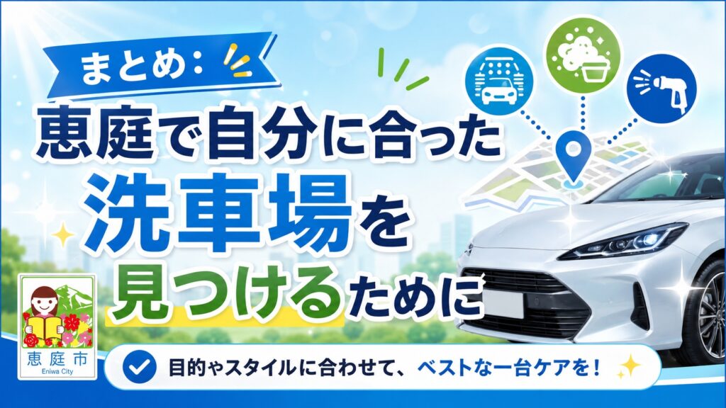 恵庭,洗車場,おすすめ,口コミ,評判,恵み野,場所