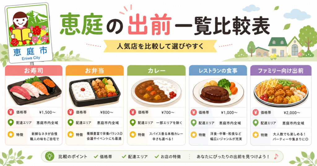 恵庭,出前,デリバリー,おすすめ,口コミ,評判