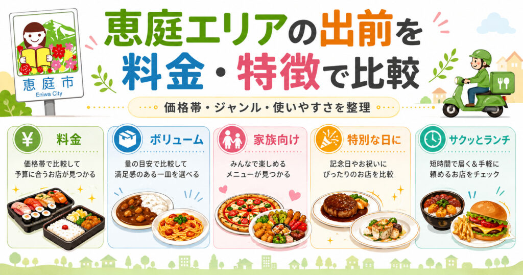 恵庭,出前,デリバリー,おすすめ,口コミ,評判