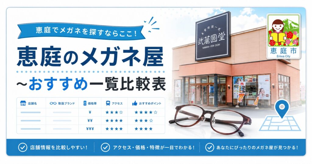 恵庭,メガネ,メガネ屋,おすすめ,口コミ,評判
