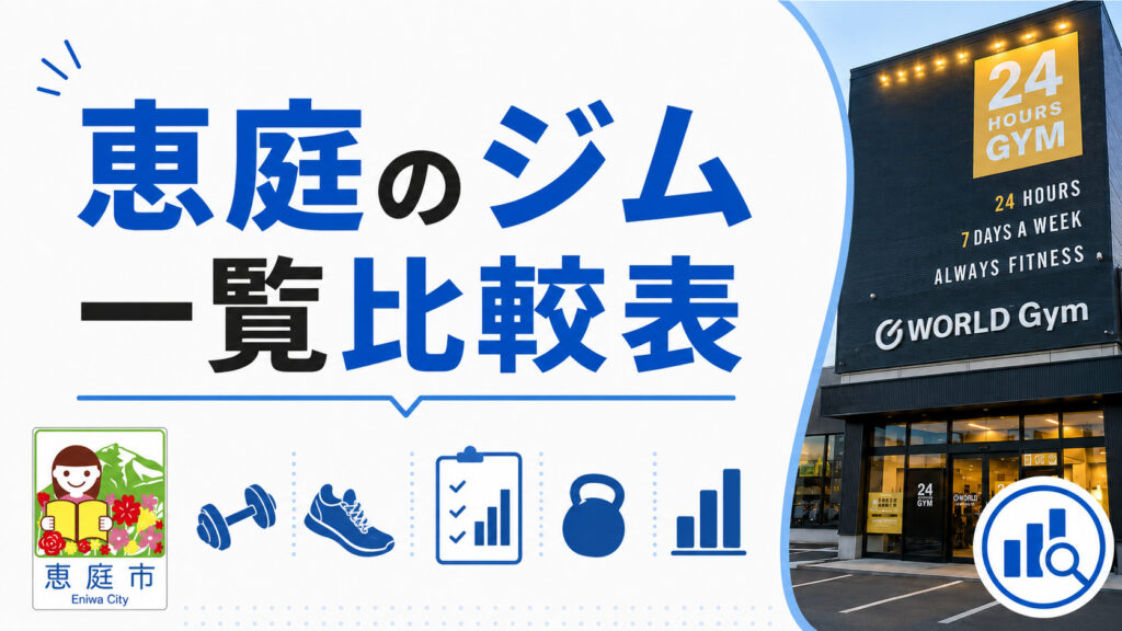 恵庭,ジム,24時間,スポーツジム,おすすめ