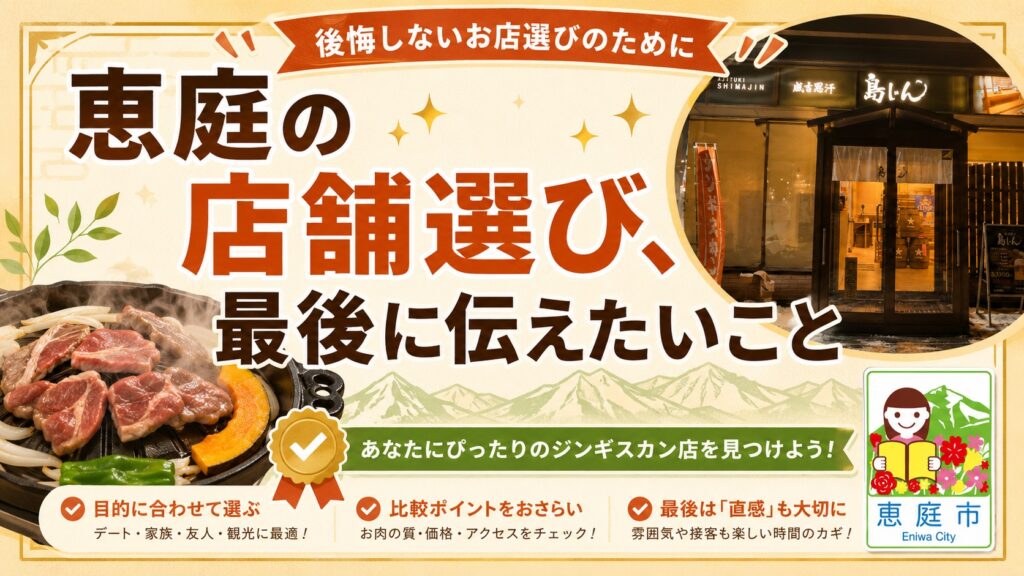 恵庭,ジンギスカン,おすすめ,口コミ,評判