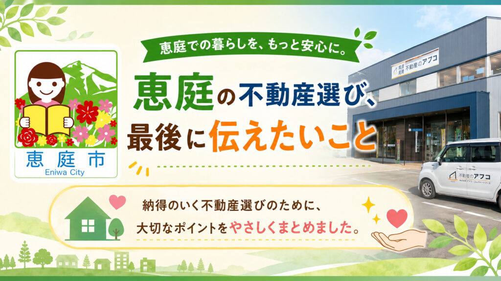 恵庭,土地,不動産,売買,不動産屋,土地高騰,土地探し