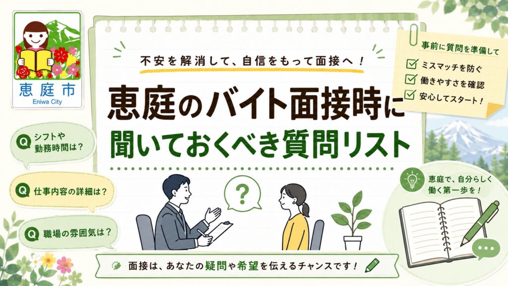 恵庭,バイト,穴場,高校生,大学生