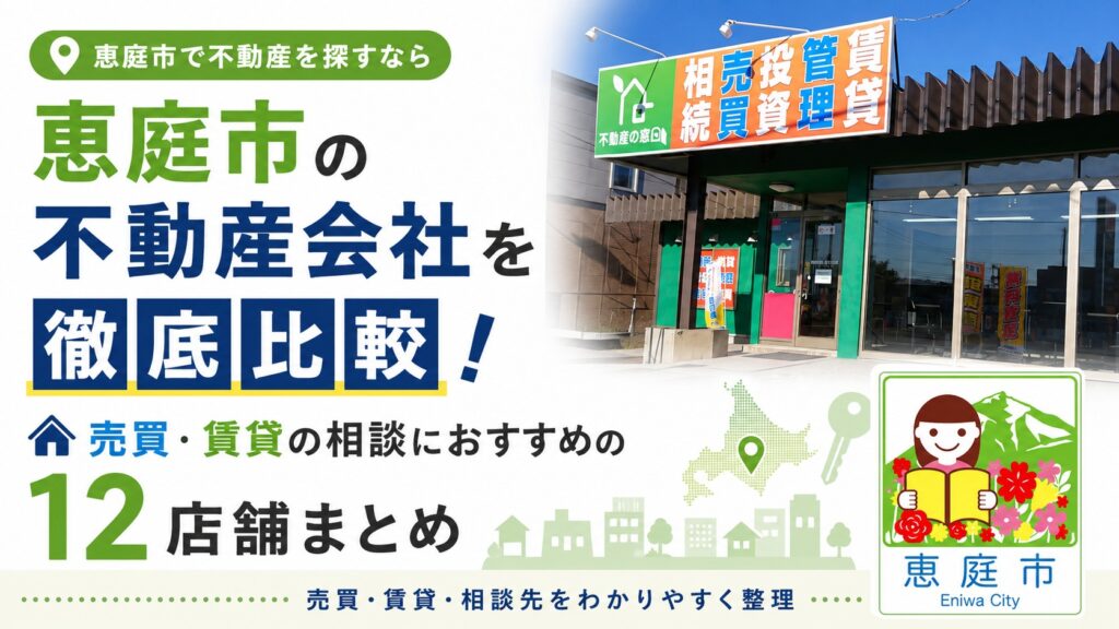恵庭,不動産,不動産会社,売買,おすすめ