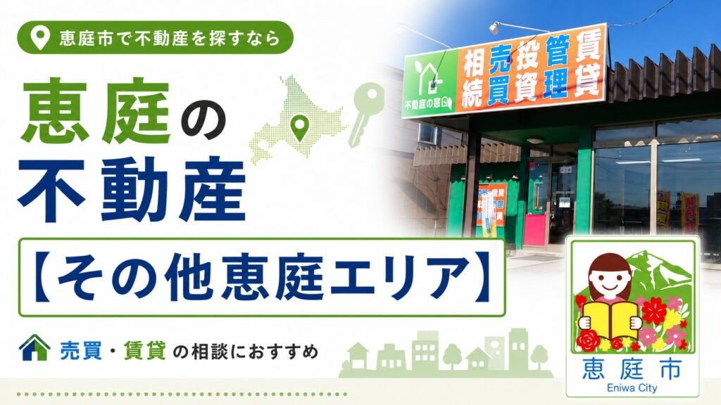 恵庭,不動産,不動産会社,売買,おすすめ