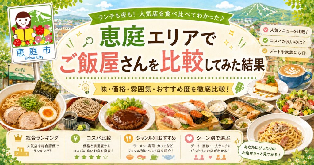 恵庭,ご飯屋,ランチ,夜,ひとり,ファミリー,おすすめ