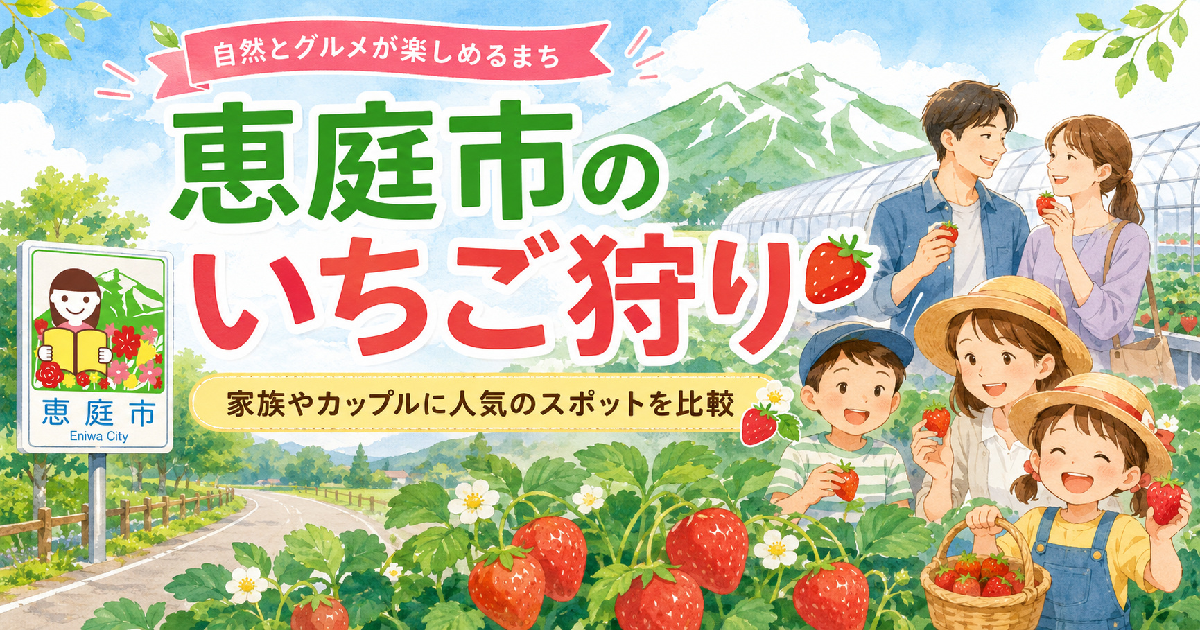 恵庭,いちご狩り