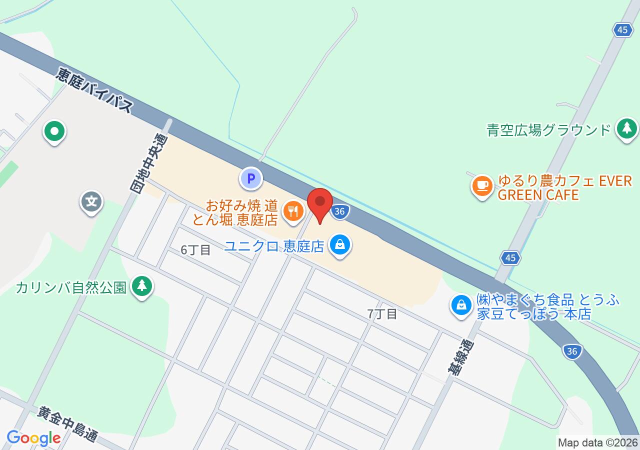 みよしの 恵庭店の地図
