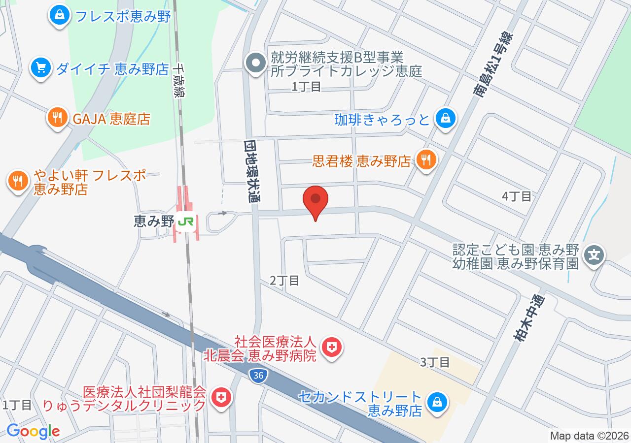 クラフトドーナツワークス 恵み野駅前店の地図