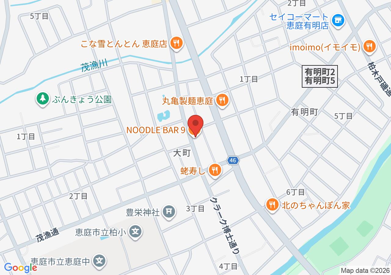 NOODLE BAR 9の地図