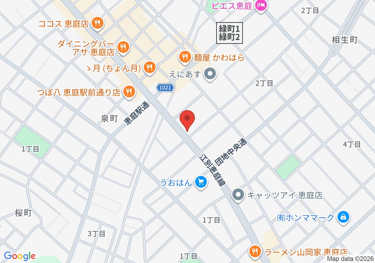 ラーメンさんぱち 恵庭店の地図