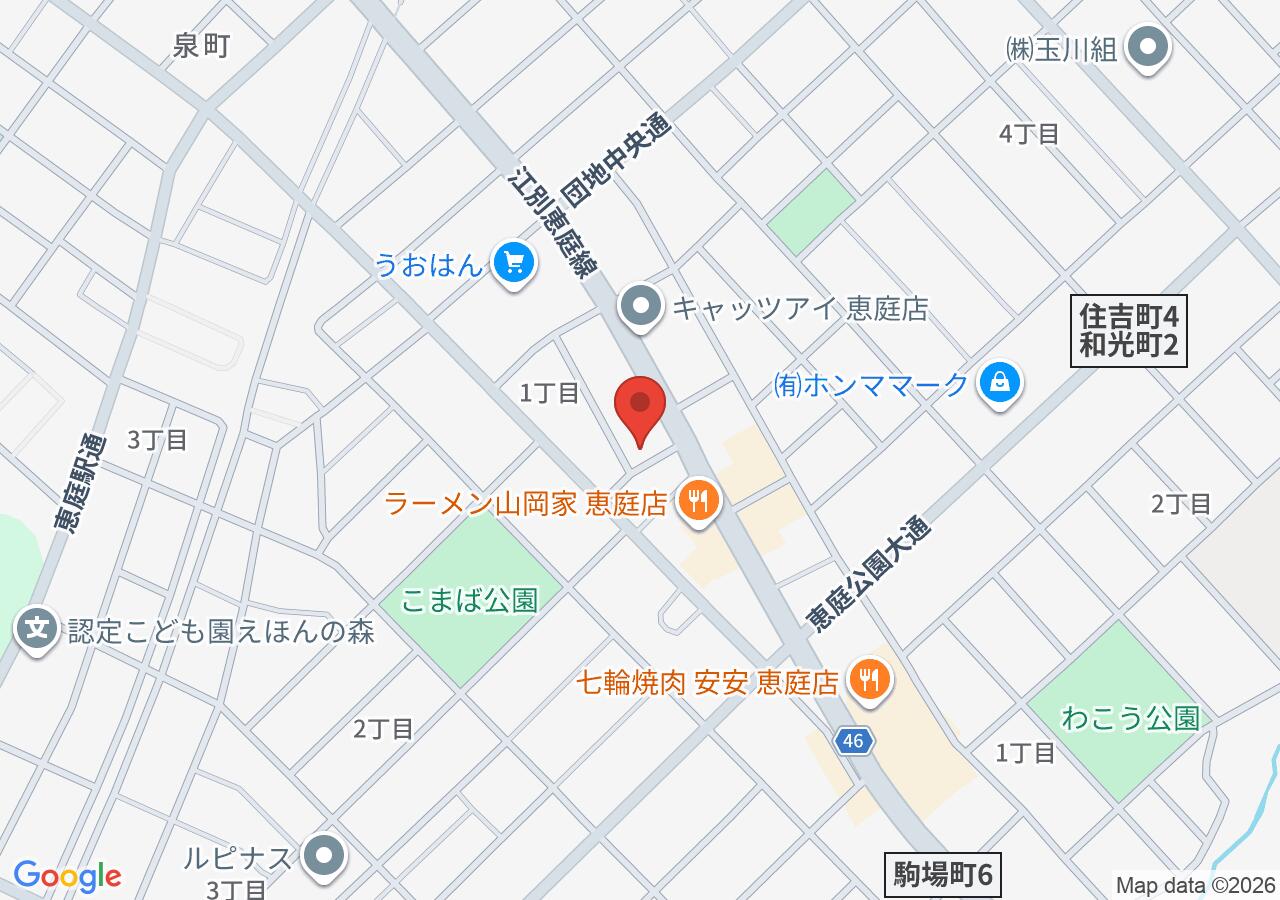 理容カットエー 恵庭店の地図