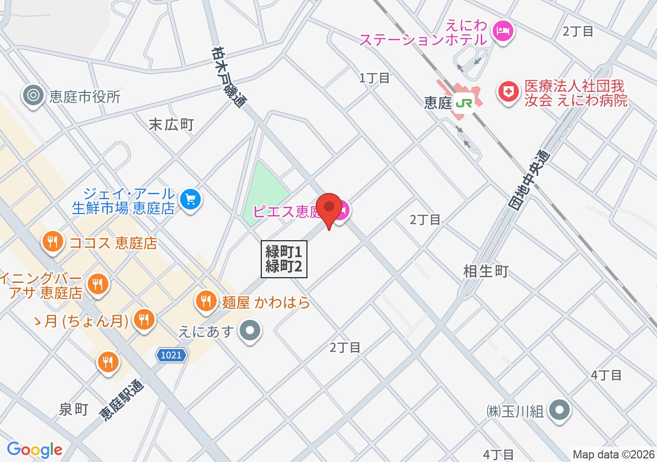 ㈱平和恒産 エイブルネットワーク恵庭店の地図