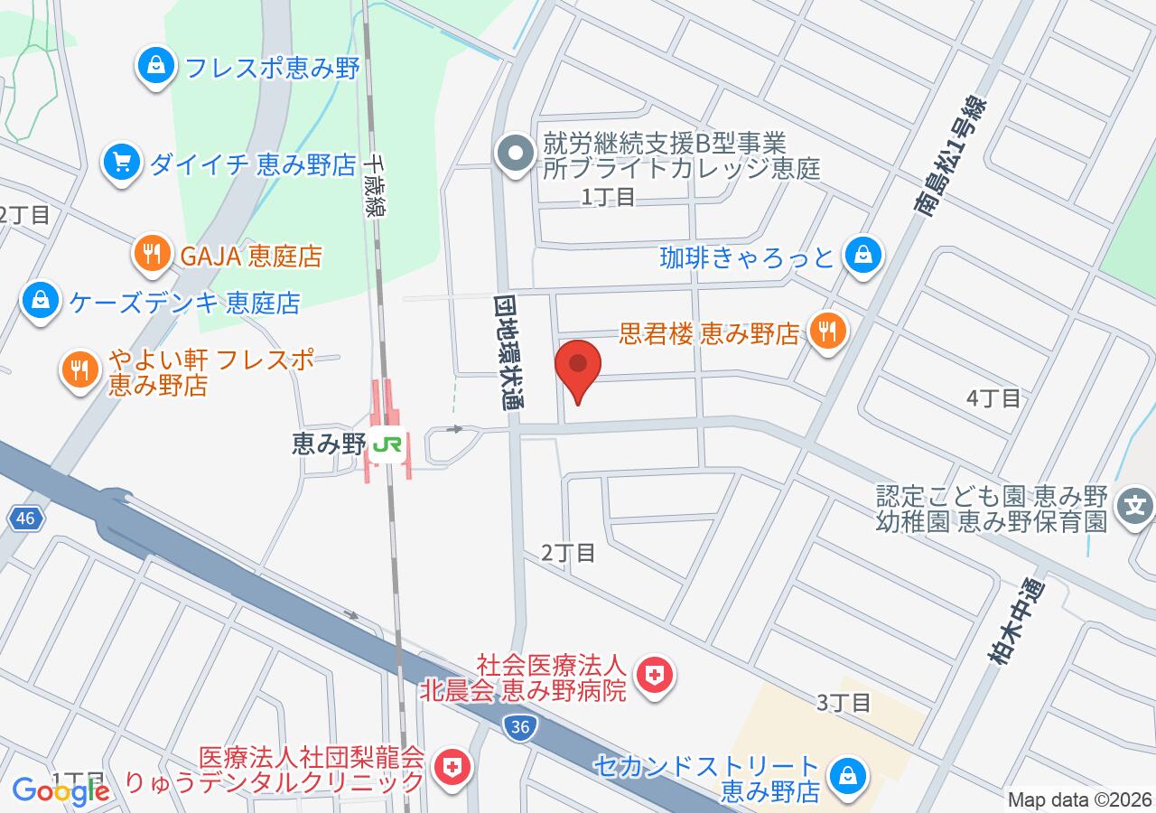 パイン住幸 恵庭店の地図