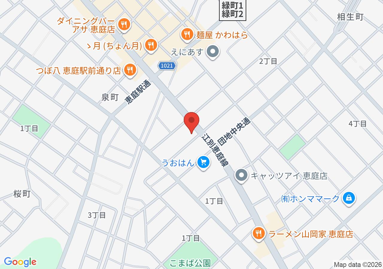 アパマンショップ恵庭店|㈱駿河の地図