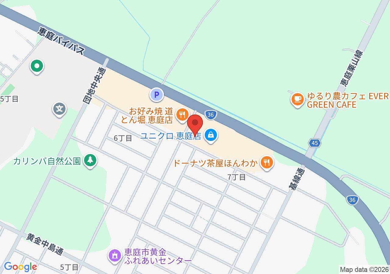 ハードオフ 恵庭店の地図