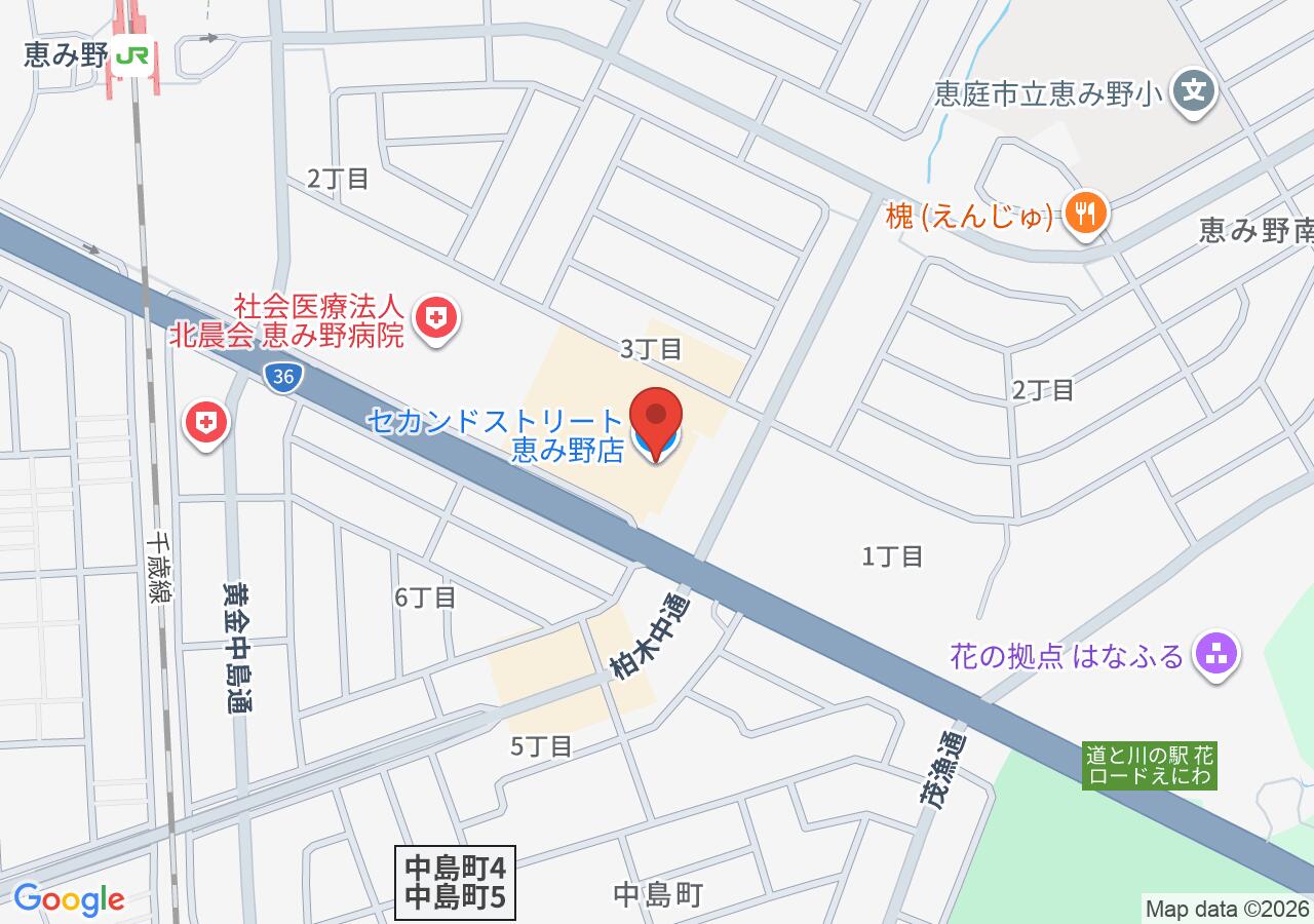 セカンドストリート恵み野店の地図