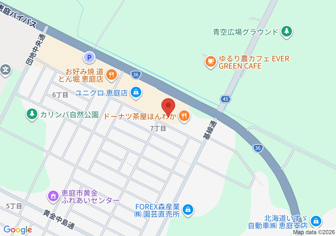 ブックオフ 恵庭バイパス店の地図