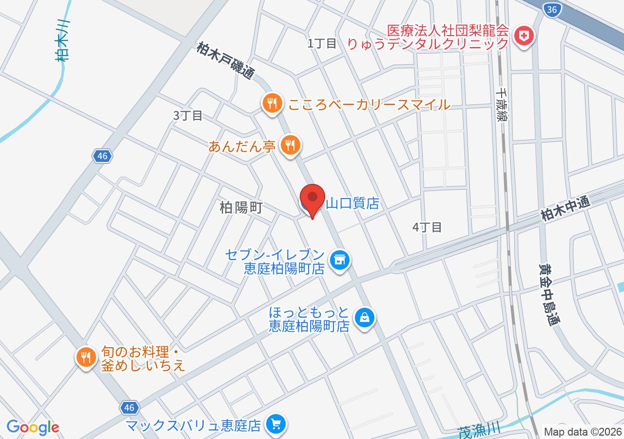 藍リサイクルショップの地図