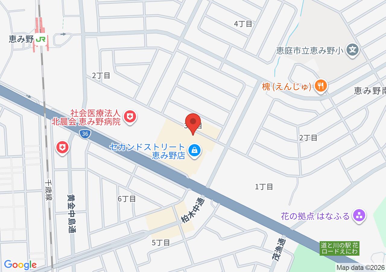 ゲオ恵庭恵み野店の地図