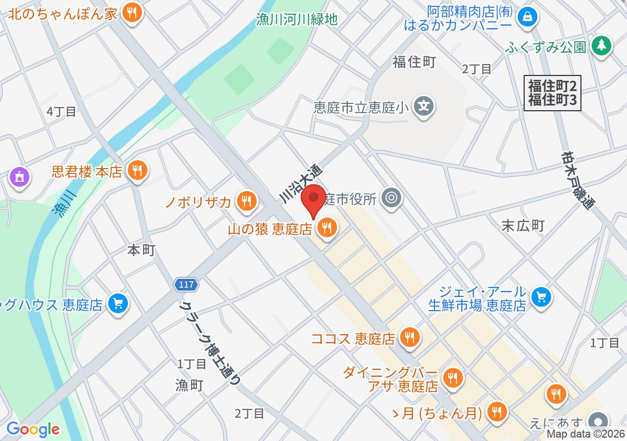 てて鍼灸整骨院 恵庭院の地図