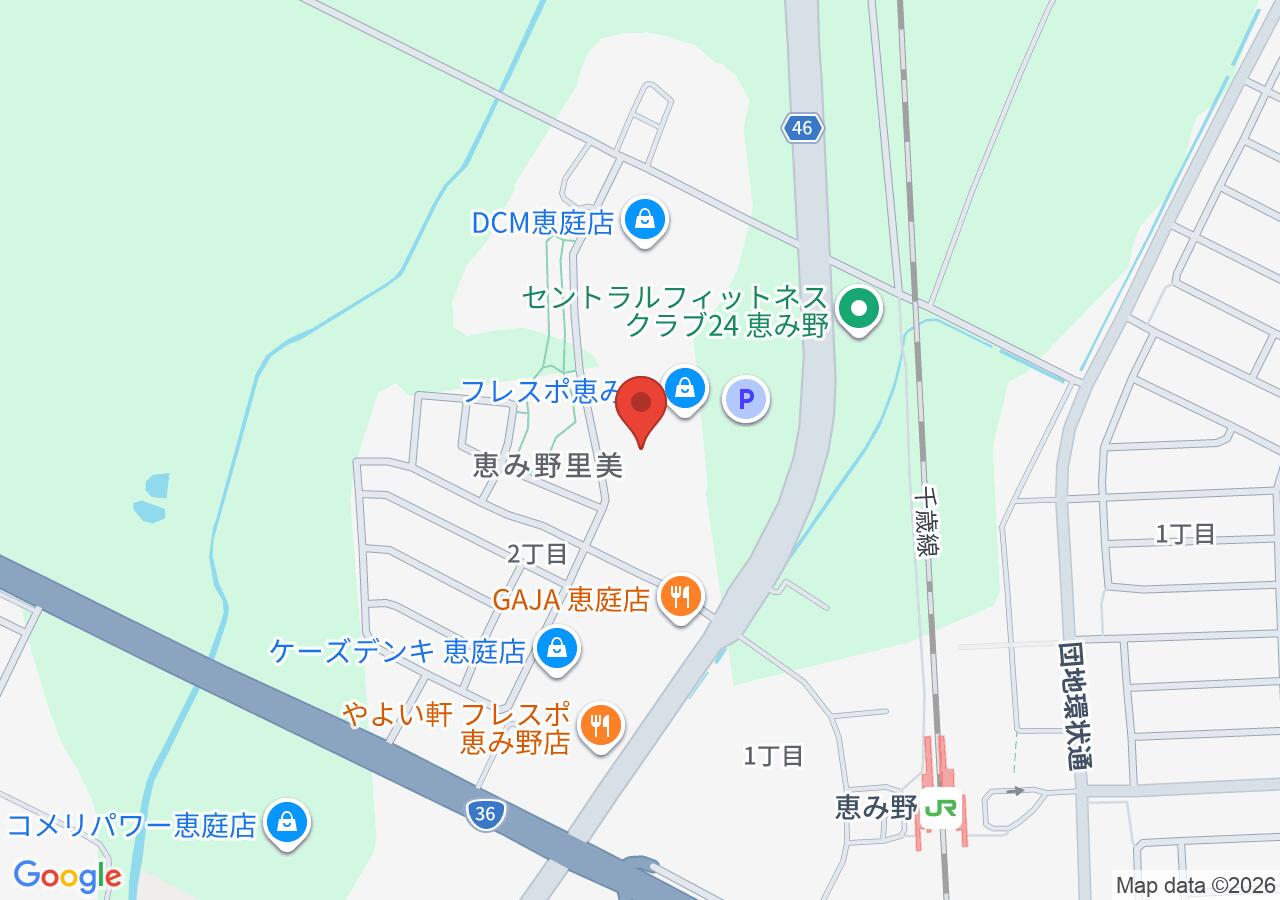 げーむぱーくぎゃらくしー 恵庭店の地図