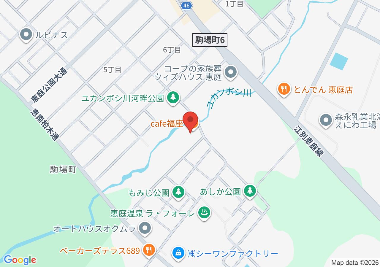 cafe福座の地図