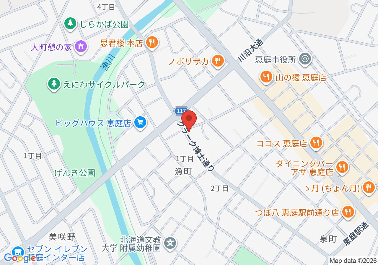恵庭フィエスタの地図