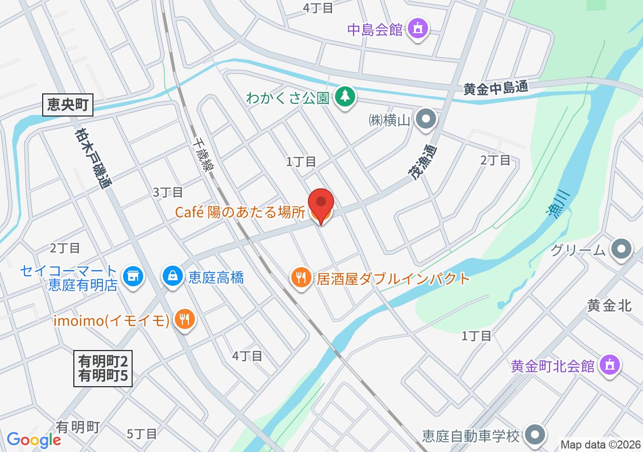 Café 陽のあたる場所の地図