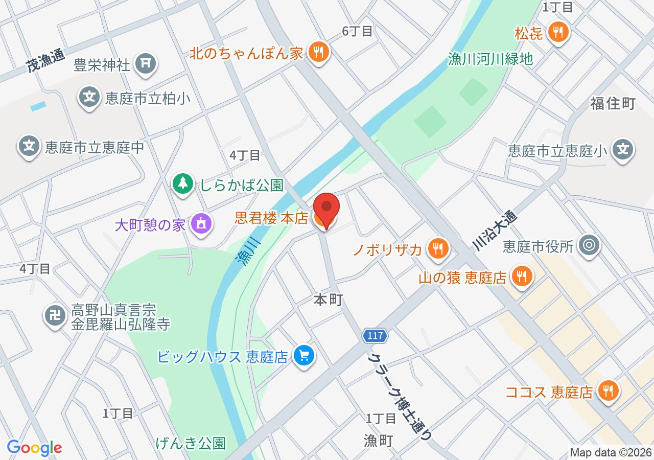 思君楼 本店の地図