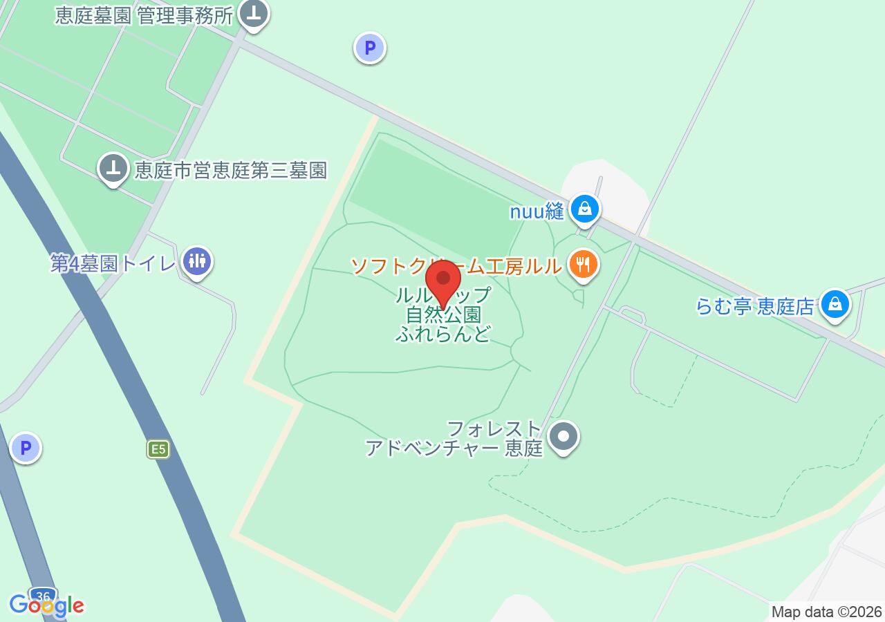 ルルマップ自然公園ふれらんどの地図