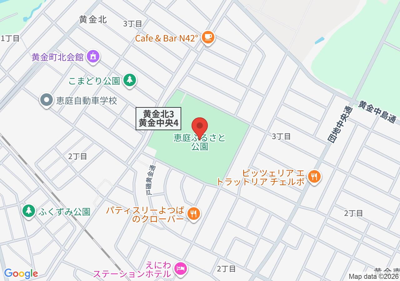 恵庭ふるさと公園の地図