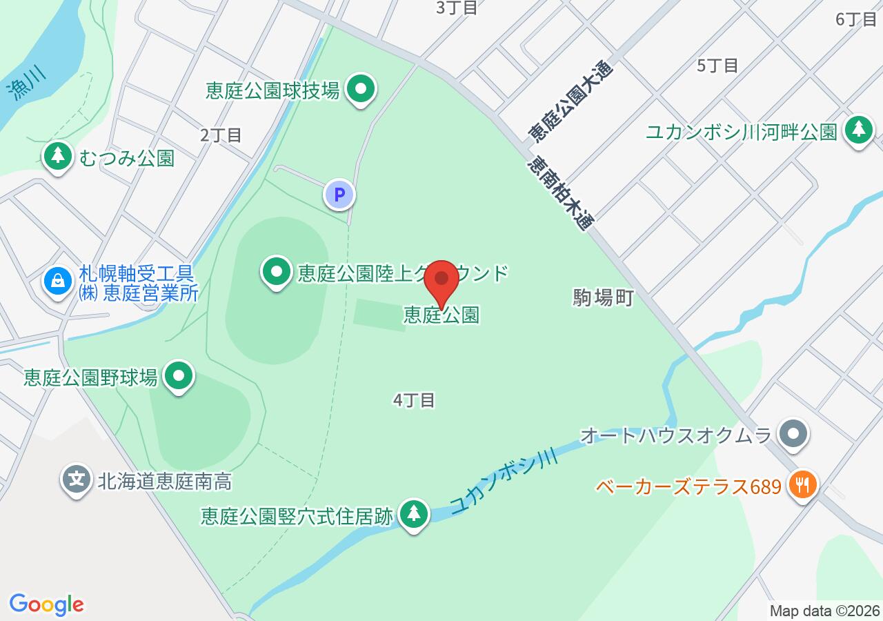 恵庭公園の地図