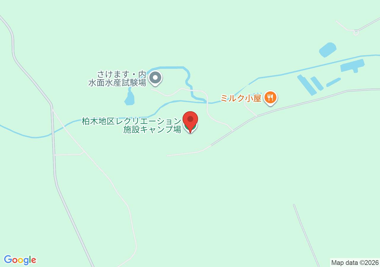 柏木地区レクリエーション施設キャンプ場の地図