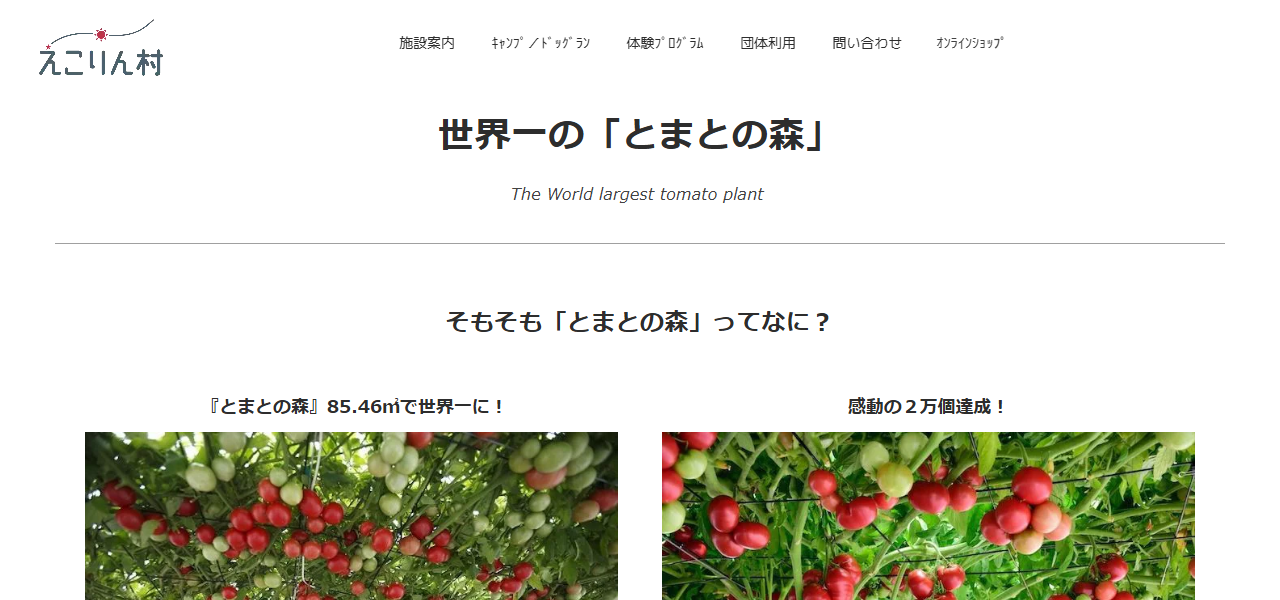 🍅とまとの森の公式サイト