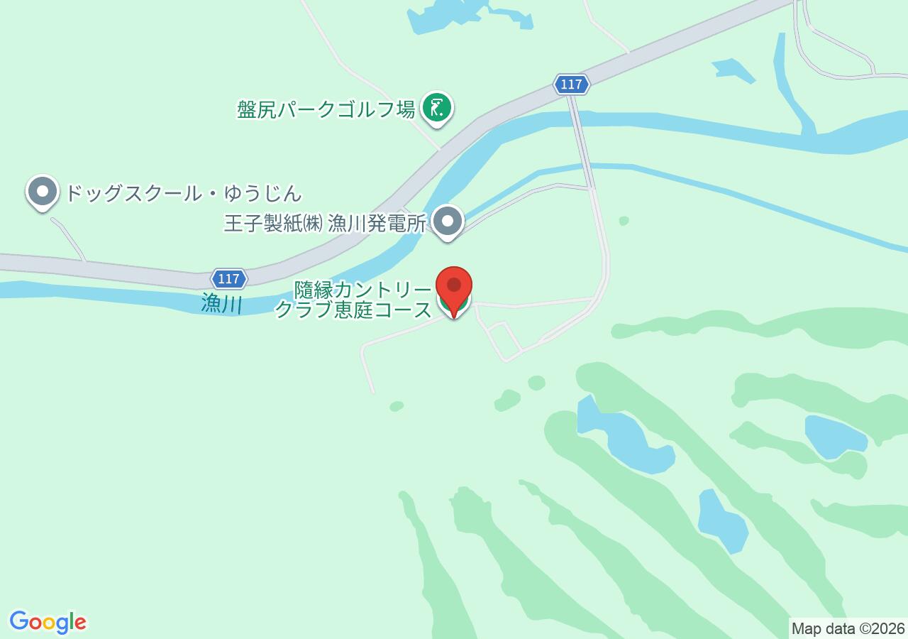 隨縁カントリークラブ恵庭コースの地図
