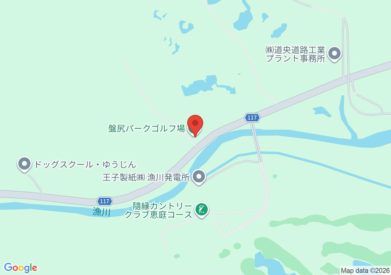 盤尻パークゴルフ場の地図