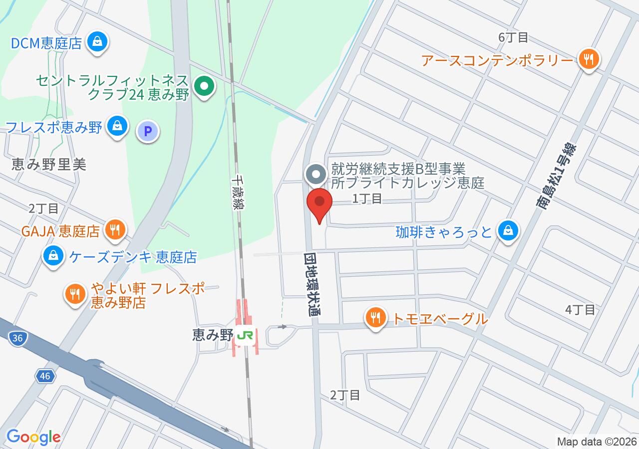 喫茶 俺ん家”の地図