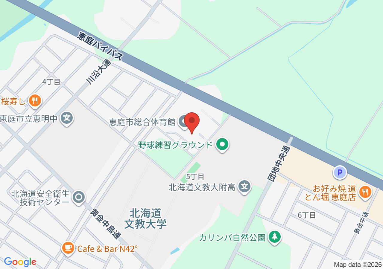 恵庭市スポーツ協会の地図